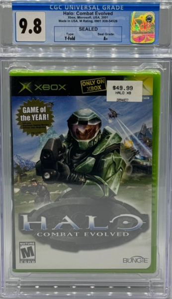 Halo Combat Evolved Microsoft Xbox Sealed GOTY Rare Variant CGC 9.8 A+ Graded